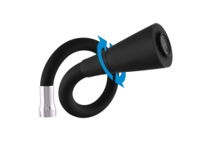 Гибкий излив смесителя Rav Slezak черный матовый - хром - 2