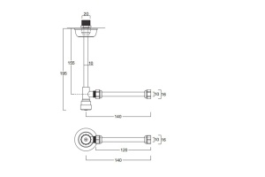 VICTORIA Угловой кран, золото - 3