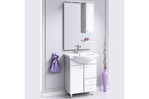 Мебель для ванной Aqwella Барселона Люкс 65 с бельевой корзиной