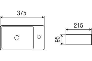 Раковина подвесная Weltwasser WW AISBACH 5111 R 37.5 белый (10000004592)  - 2