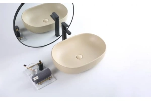 Раковина накладная BelBagno 60 см бежевый матовый (BB1084-H316) - 2