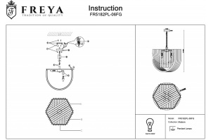 Подвесной светильник Freya Onda FR5182PL-06FG - 3