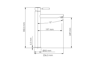 Смеситель для раковины WasserKRAFT Gollach черный матовый - 2