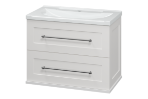 Тумба под раковину Misty Марта 70 белая глянцевая