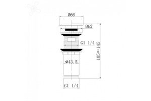 Донный клапан Abber черный, матовый (AF0010B) - 3