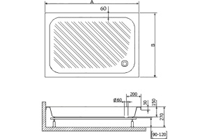 Душевой поддон Rgw  120x80 см (16180282-51) - 2