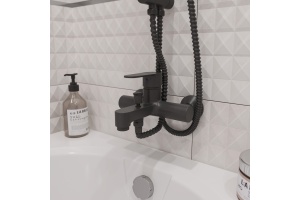 Смеситель для ванны с душем DIWO Ярославль YAR-02b черный матовый - 2