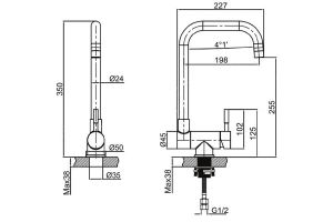Смеситель для кухни Allen Brau Fenster сталь матовый - 2