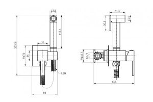 Гигиенический душ Cezares хром (CZR-SET-DA2-ID3-FMM120-https://cezares.ru/upload/iblock/390/390d4625fa6b51b91a3541c6be500e3f.jpg01) - 2