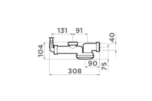Сифон для стиральной машины Omoikiri серый (4996119) - 2