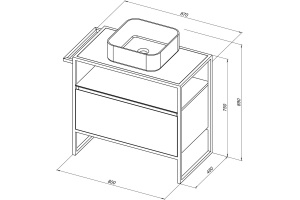 1.31002.AM PRIORITY Тумба 80, anthracite matt (274296) - 2