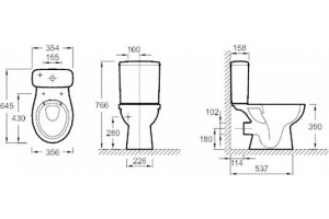 Чаша для унитаза-компакта Jacob Delafon Patio UJV102-00 - 2