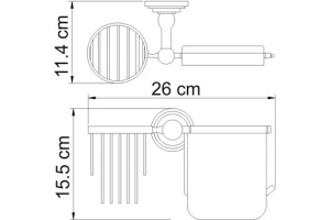 Держатель туалетной бумаги Wasserkraft Isar K-7359 с держателем освежителя воздуха - 3