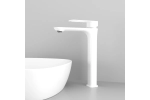 Смеситель для настольного умывальника, белый матовый - 2