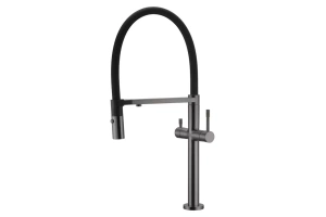 Смеситель для кухни Boheme Uno c краном для питьевой воды темный хром матовый