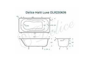 Чугунная ванна Delice Haiti Luxe 150x80 DLR230636 без отверстий под ручки и антискользящего покрытия - 2