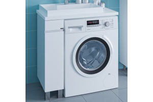 Тумба с раковиной над стиральной машиной Санта Марс 19 белый