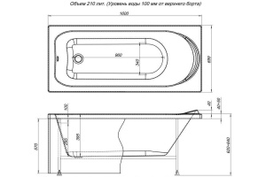 Акриловая ванна Aquanet Nord 160x70 - 3
