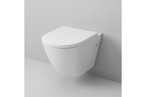 Унитаз GR-4411S (560*360*350) подвесной БЕЗОБОДКОВЫЙ с тонкой крышкой - 2