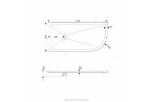 Душевой поддон Rgw  80 см (16154128-02L) - 2