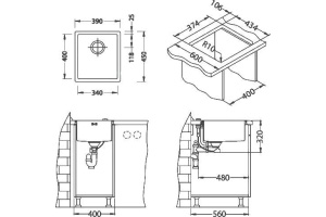 Мойка кухонная Alveus Quadrix Monarch 20 медь - 3