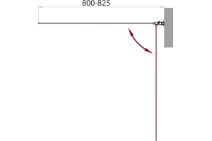 Шторка на ванну BelBagno Sela V 1 80/140 C Cr - 3