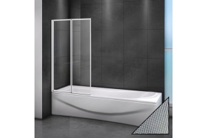 Шторка на ванну Cezares Relax V-2-80/140-P-Bi-L стекло punto