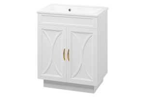 Тумба с раковиной Misty Амбра 70 белая матовая