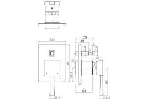 Смеситель BelBagno Mille MIL BASM CRM для ванны - 2