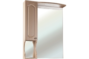 Зеркало-шкаф Bellezza Камелия 65 L светлый лен
