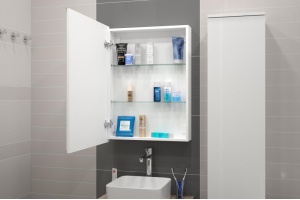 АЛЮР Зеркало-шкаф 600х800 левый с розеткой - 2