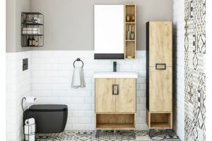 Шкаф-пенал Sanflor Выборг дуб золотой (С16296) - 2