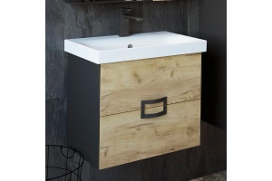 Тумба под раковину Sanflor Выборг 60 дуб золотой (С16294)