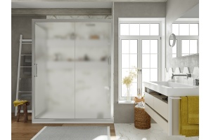 Душевой уголок STWORKI Эстерсунд DE019R80120200 120x80 см профиль хром матовый, стекло матовое, прямоугольный - 2