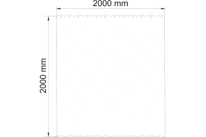 Штора для ванной Wasserkraft Isen 200х200 серый - 3