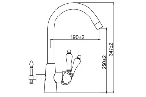 Смеситель для кухонной мойки  KAISER Vincent (31744) - 2