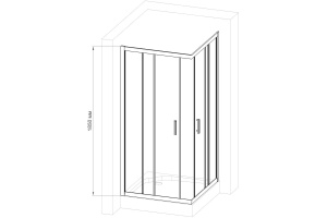 Душевой уголок Royal Bath HPD 80х80 профиль хром стекло рифленое - 3