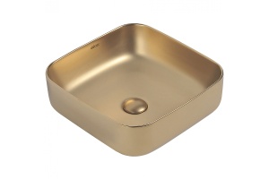 Накладная раковина Abber Rechteck 39 золото матовое