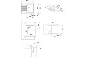 Мойка из гранита Blanco Zia черный (516918) - 3