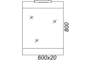 Зеркало Aqwella Brig 60 седой дуб - 3