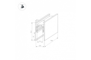 Магнитный шинопровод Arlight MAG-ORIENT-TRACK-2652-1000 BK 034071 - 2