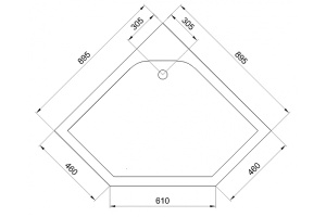 Акриловый поддон для душа Royal Bath 90х90 белый - 3