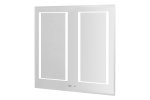 Зеркало Aquaton Сакура 120 с двумя хонами подсветки с антизапотеванием и часами