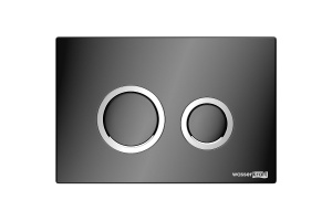 Смывной бачок скрытого монтажа Wasserkraft Aller кнопка смыва черный - 2