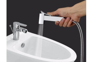 Гигиенический душ Paffoni Tweet Square ZDUP112CR со смесителем, С ВНУТРЕННЕЙ ЧАСТЬЮ - 2