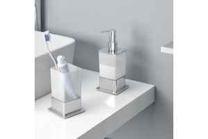 Стакан для зубных щеток Excellent Riko хром - 2