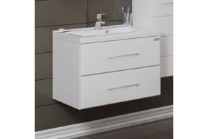 Тумба под раковину подвесная Санта Омега 70 белый - 2