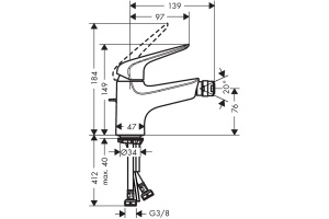 Смеситель для биде Hansgrohe Novus Loop Хром (71233000) - 2