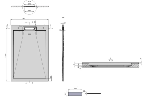 Душевой поддон из искусственного камня Vincea 120х80 серый - 2