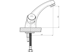 Смеситель для раковины GPD Rios хром - 2
